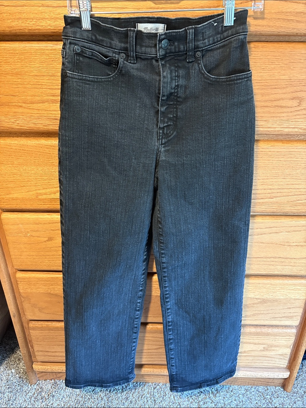 Madewell Black Washed Vintage Wide Leg Jeans